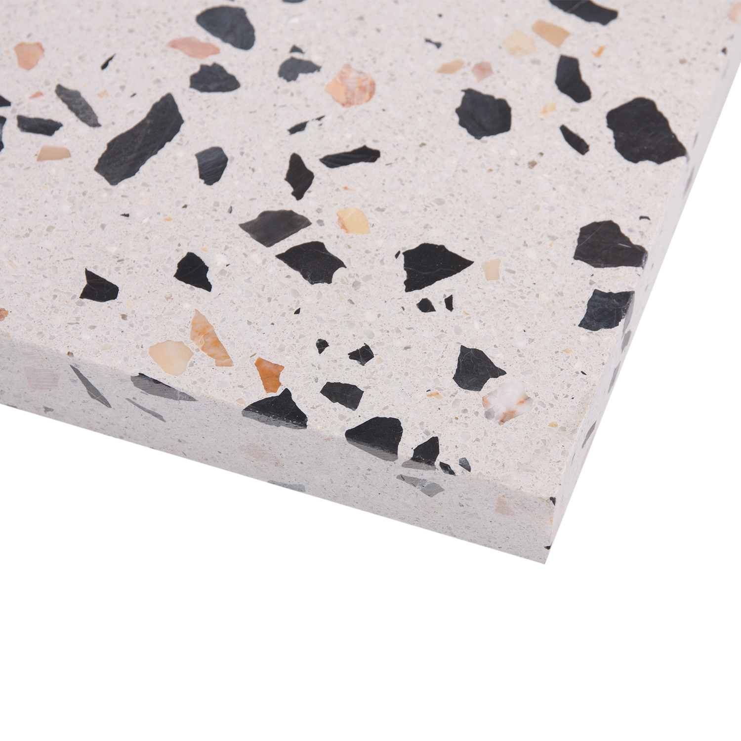 Non-slip matte soft light carved terrazzo floor tiles 2033