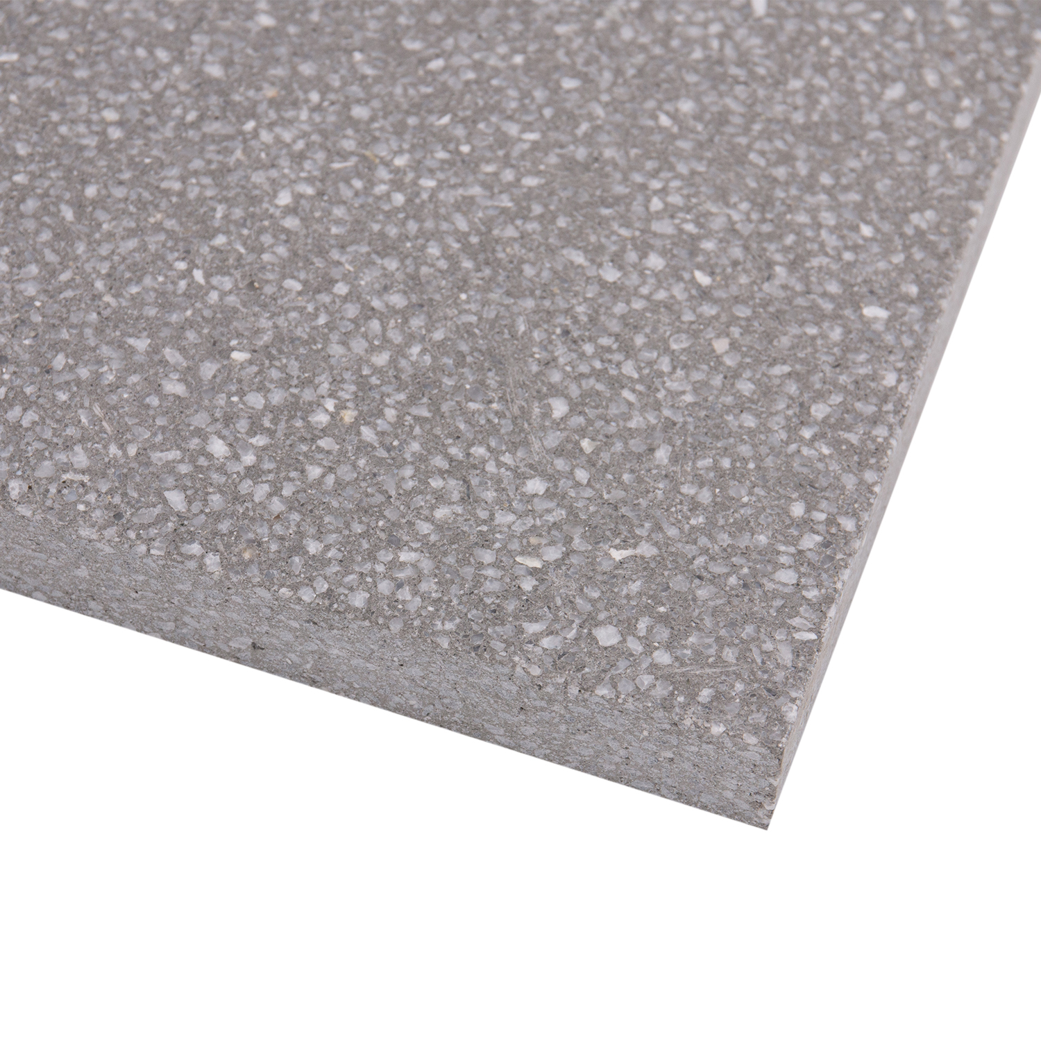 Gray terrazzo floor tiles with small stone particles 2001