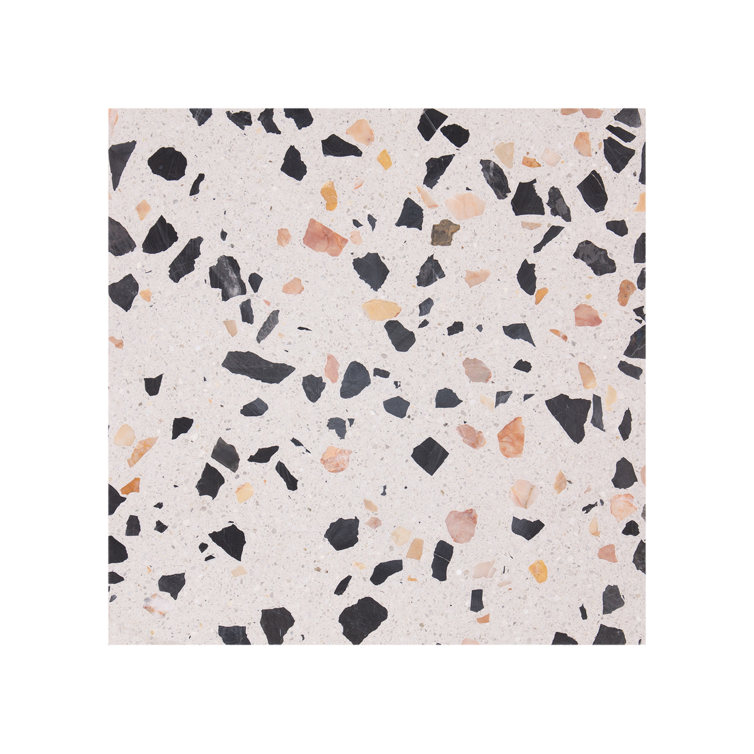 Non-slip matte soft light carved terrazzo floor tiles 2033