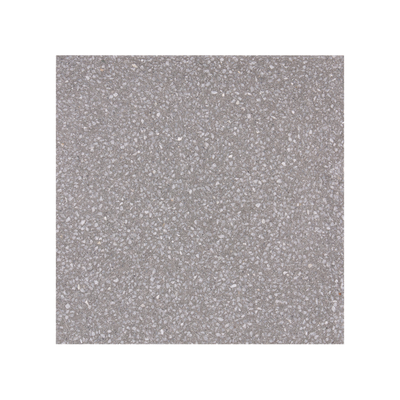 Gray terrazzo floor tiles with small stone particles 2001