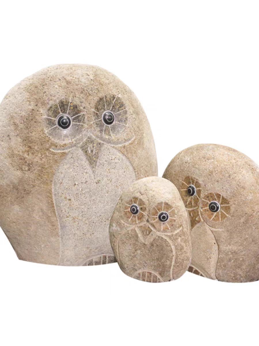  Owl carvings made of natural marble