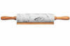 Marble rolling pin with wooden handle for kitchen