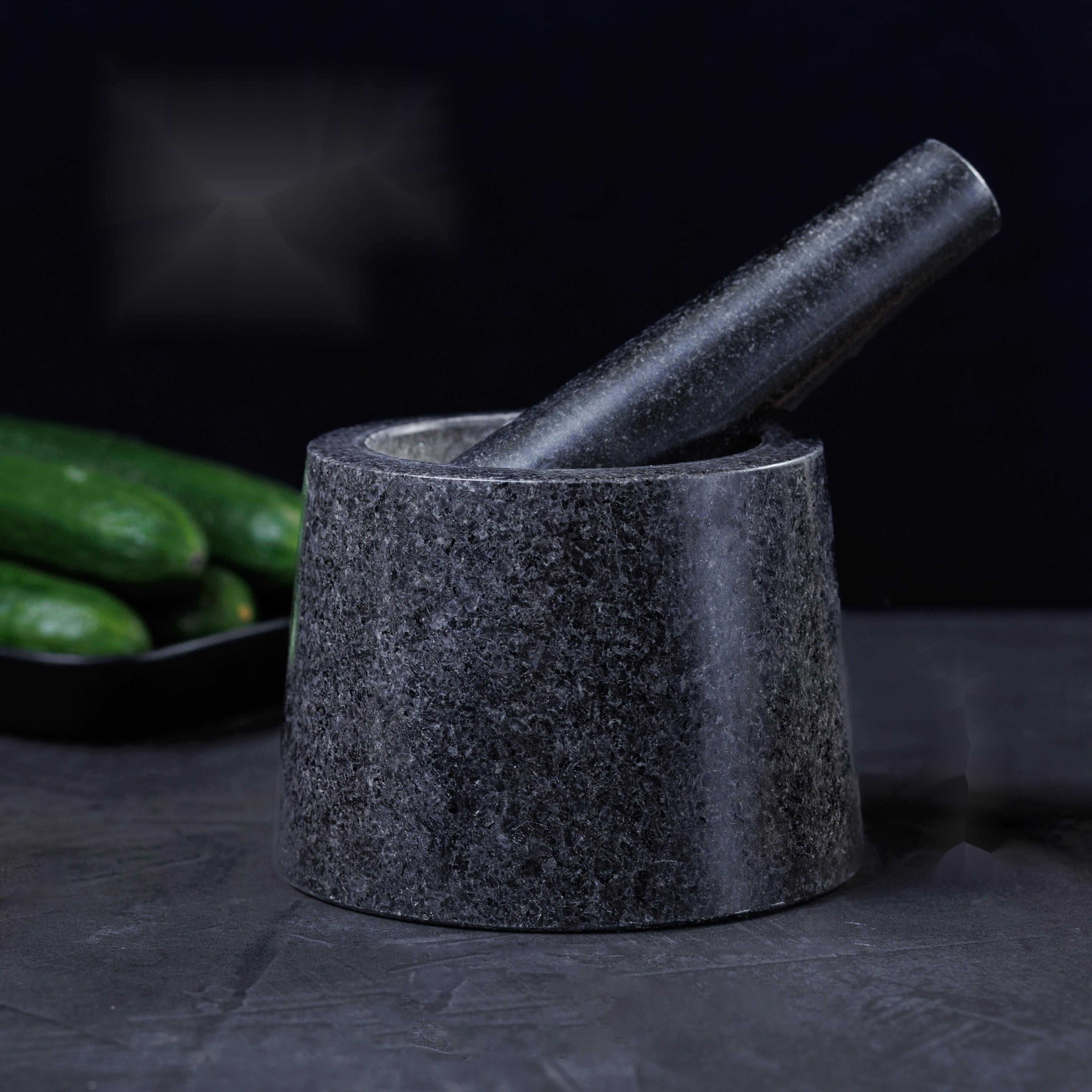 Durable marble pestle and mortar for kitchen