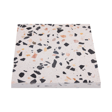 Non-slip matte soft light carved terrazzo floor tiles 2033